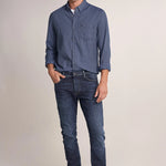 CAMISA FIT SLIM CON TEXTURA - ECRU