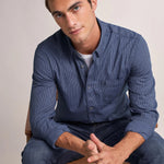 CAMISA FIT SLIM CON TEXTURA - ECRU