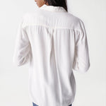 Camisa fluida con relieve - ECRU