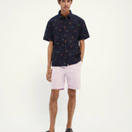 Camisa hawaiana de manga corta con diseño estampado - ECRU