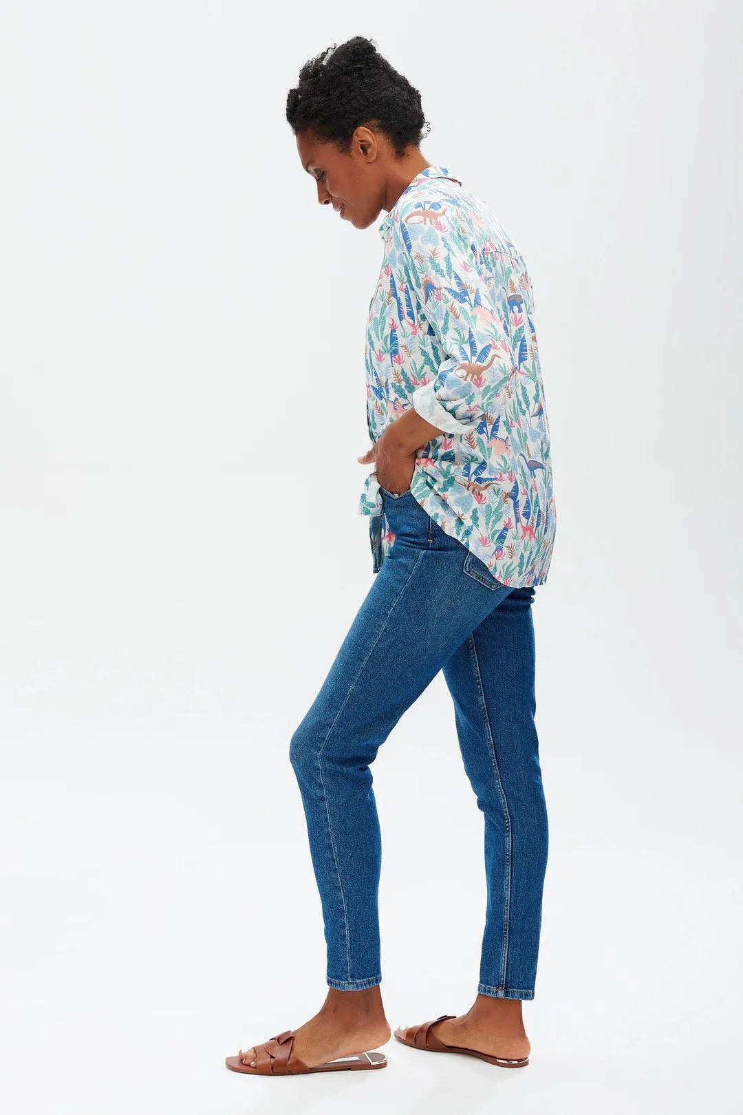 Camisa Joy Lost Dinosaurs - ECRU