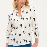 Camisa Joy Monochrome Hearts - ECRU
