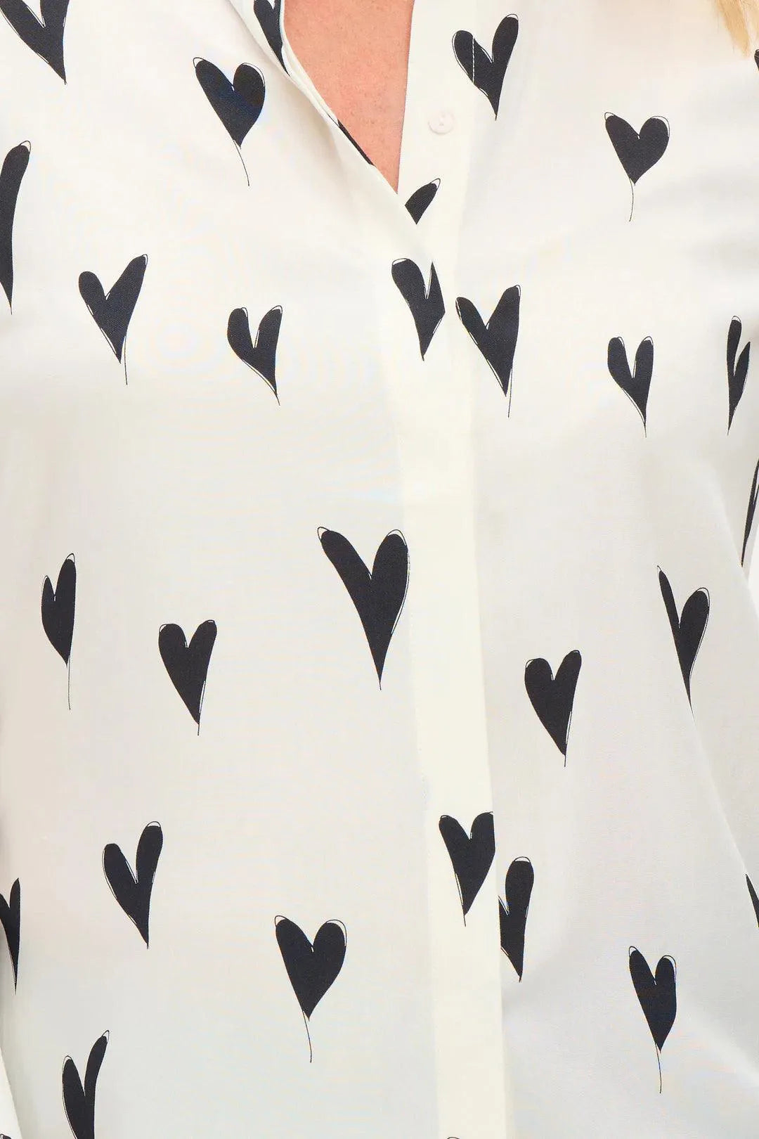 Camisa Joy Monochrome Hearts - ECRU