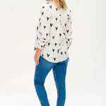 Camisa Joy Monochrome Hearts - ECRU