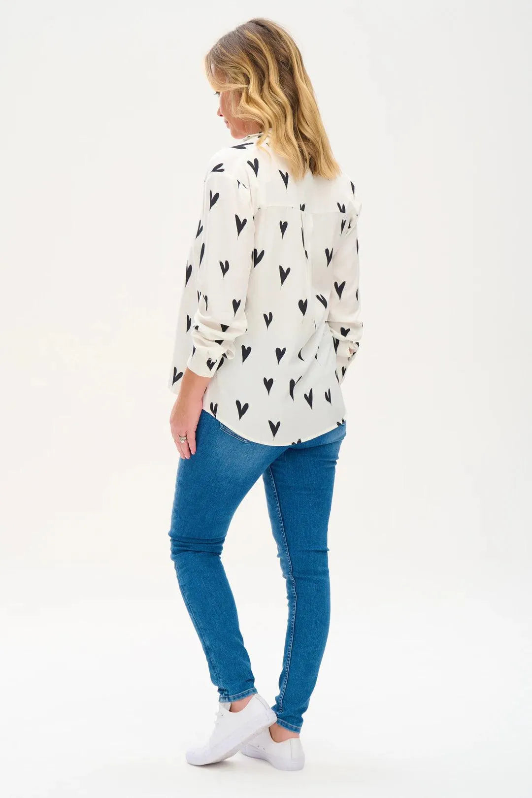 Camisa Joy Monochrome Hearts - ECRU