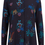 Camisa Joy Negra Night Leopard - ECRU