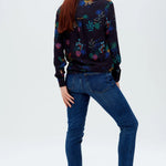 Camisa Joy Negra Night Leopard - ECRU