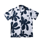 Camisa Manga Corta Alice Printed Navy - ECRU