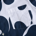 Camisa Manga Corta Alice Printed Navy - ECRU