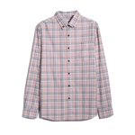 Camisa Manga Larga Lewis Cuadros Blush - ECRU