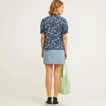 Camisa Manga Puff Océan bleu - ECRU