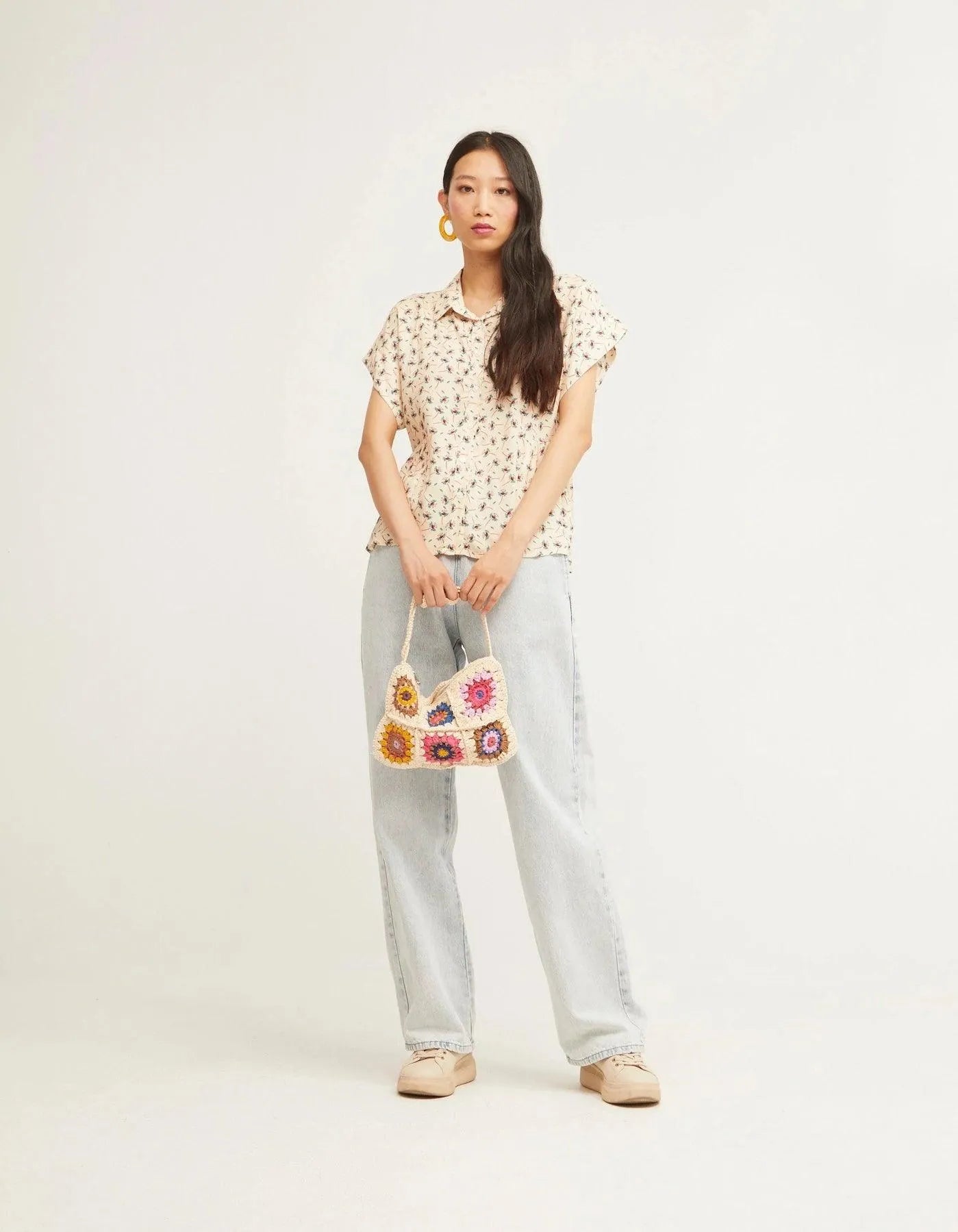 Camisa Micro Manga Corta Bondi - ECRU