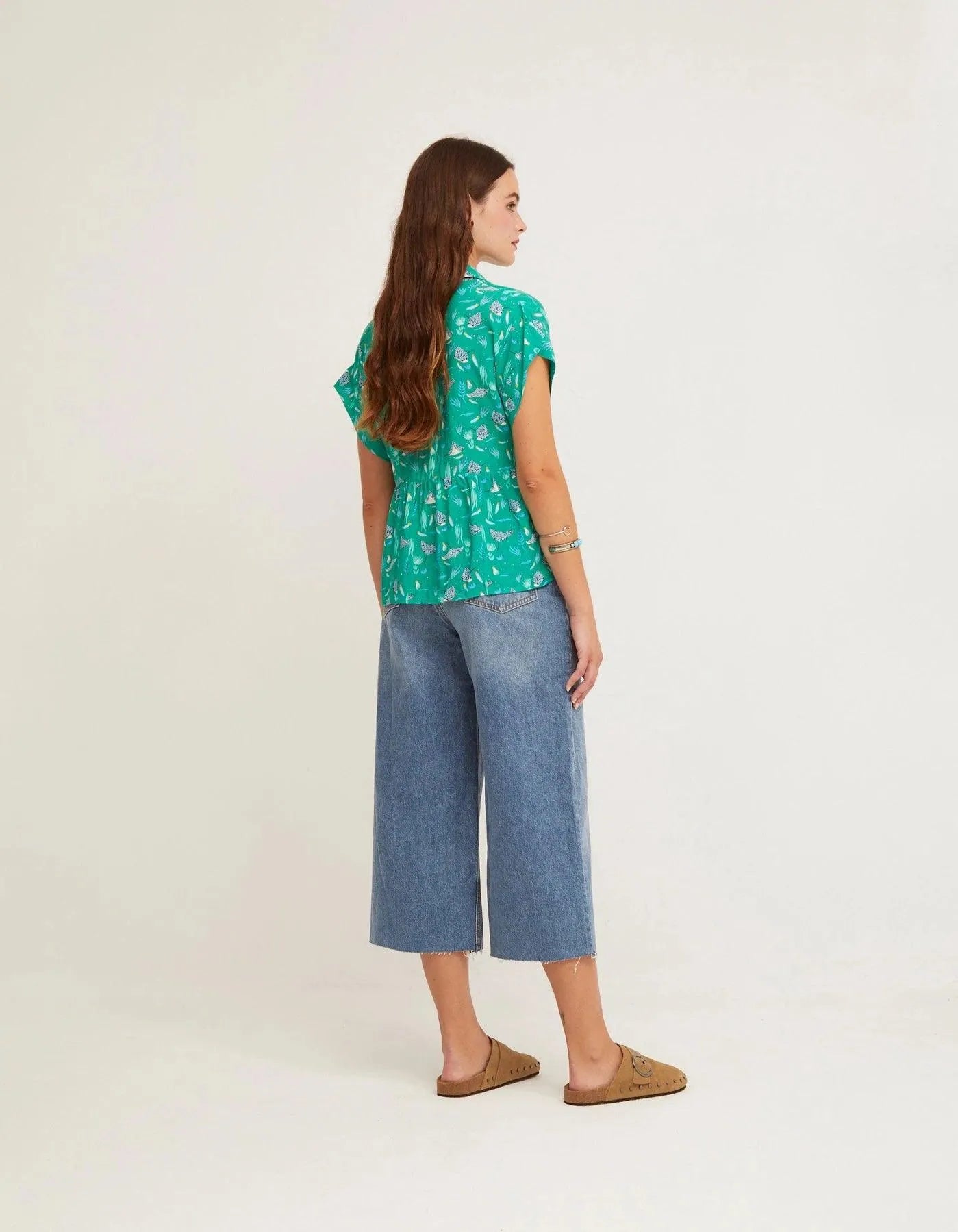 Camisa Micro Manga Corta Ocean Vert - ECRU