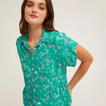 Camisa Micro Manga Corta Ocean Vert - ECRU