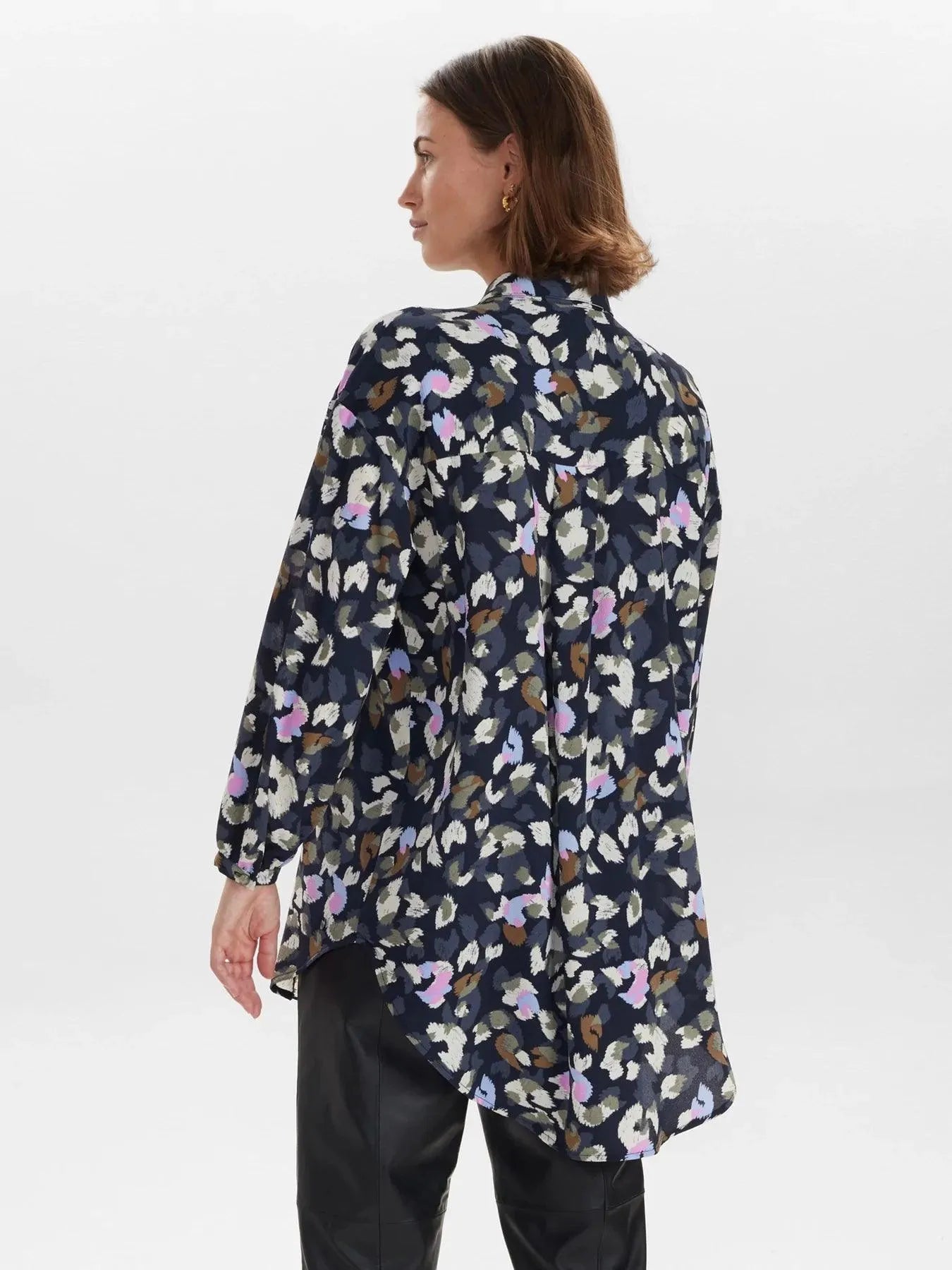 Camisa Nuecho Dark Sapphire - ECRU