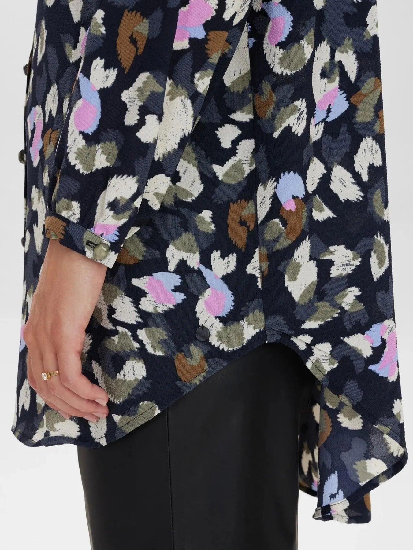 Camisa Nuecho Dark Sapphire - ECRU