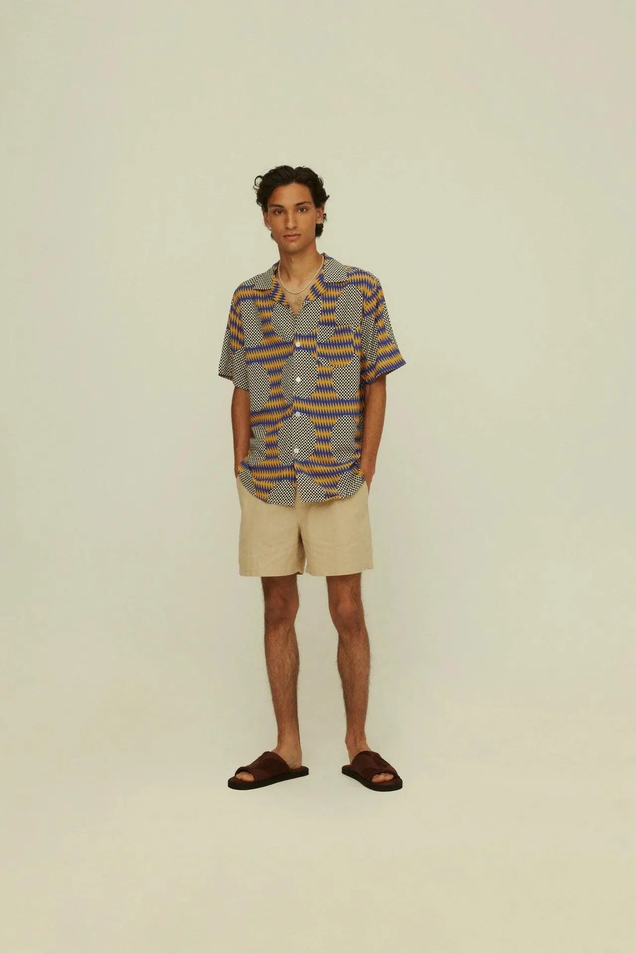 Camisa OAS Company de Viscosa Chester Finesse - ECRU