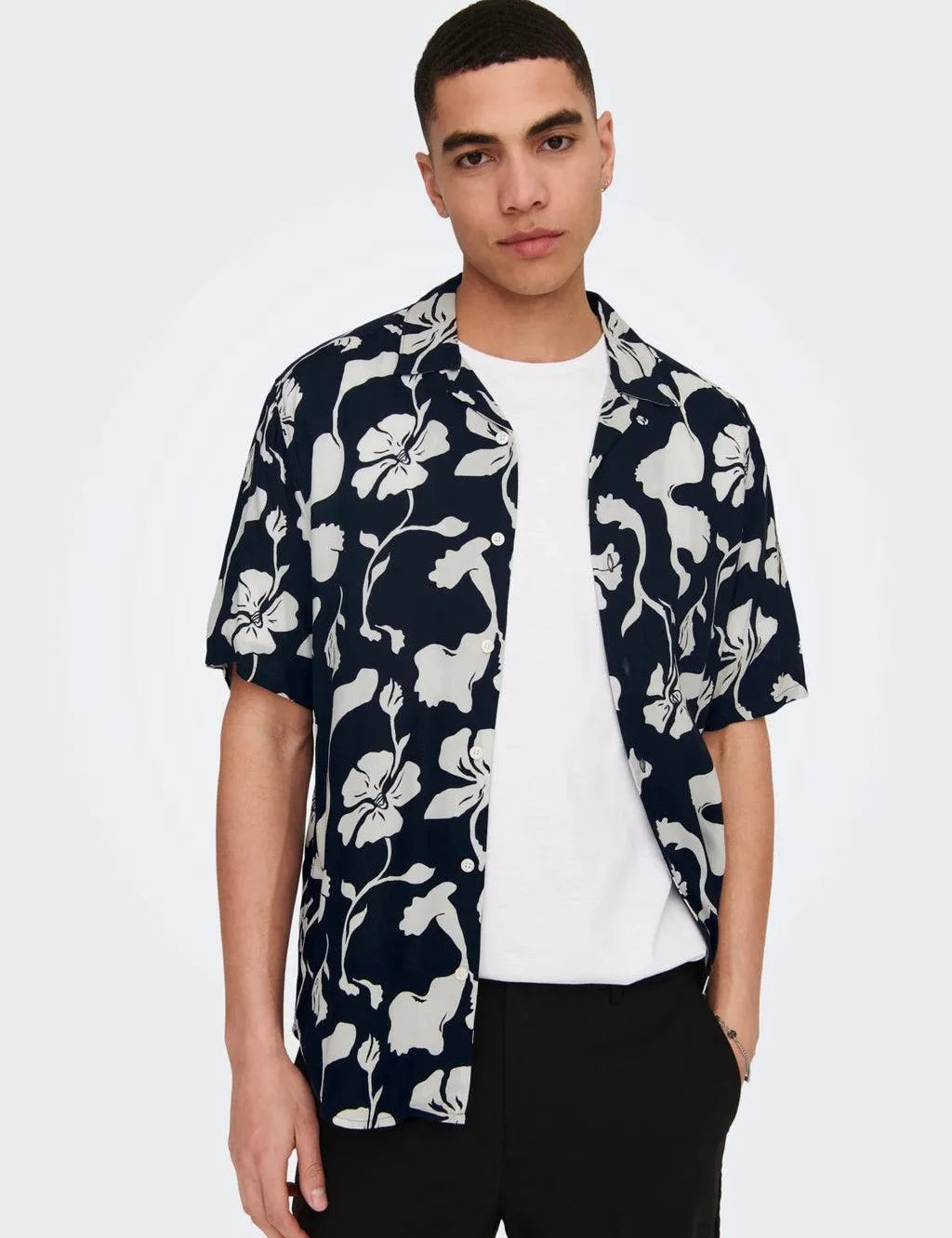 Camisa Only&Sons Dash Dark Navy - ECRU