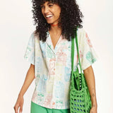 Camisa oversize juices - ECRU