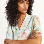 Camisa oversize juices - ECRU