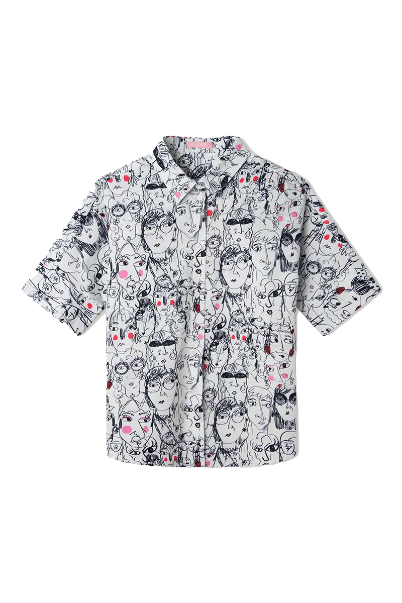 Camisa oversize visage - ECRU