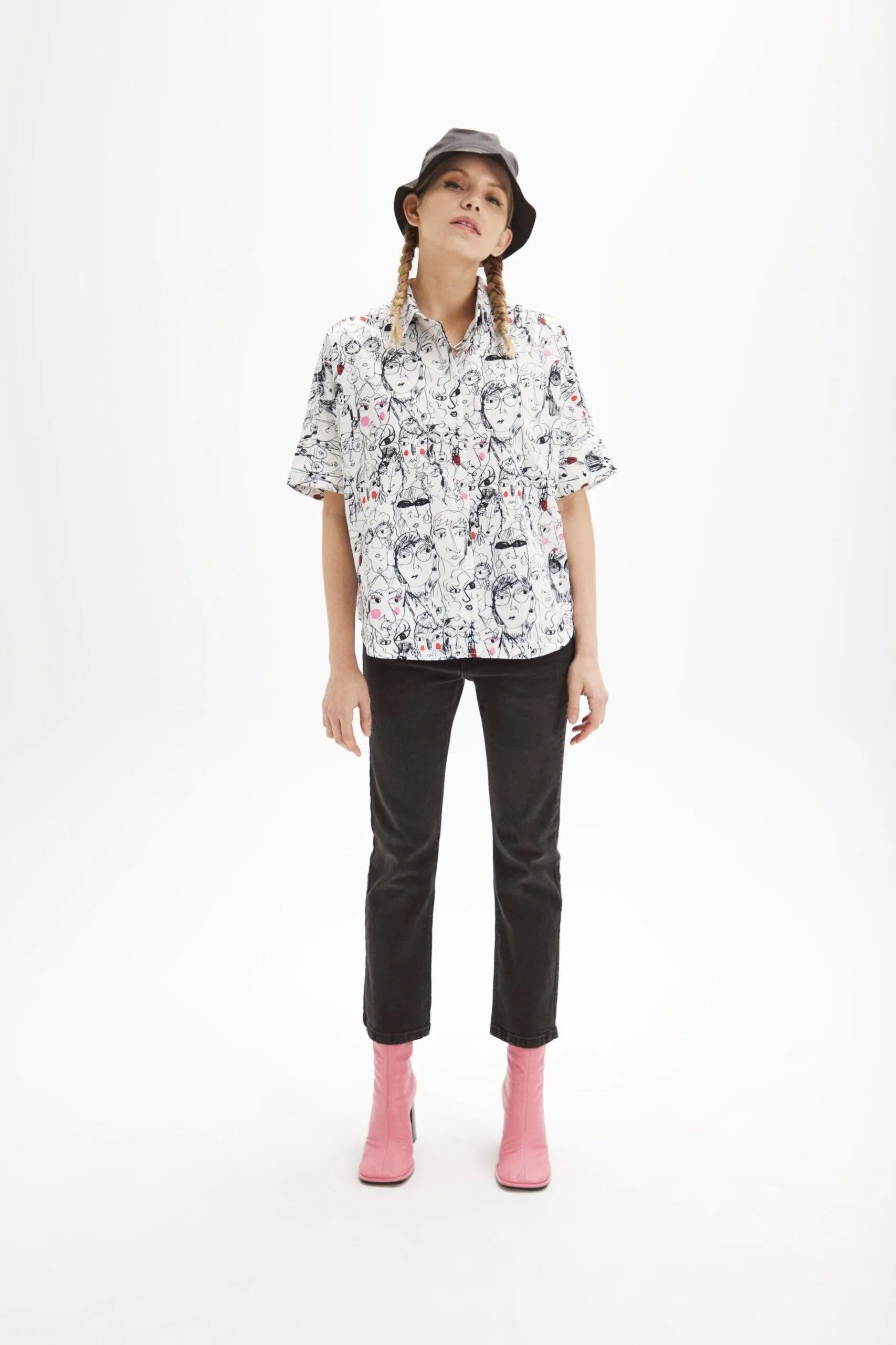 Camisa oversize visage - ECRU