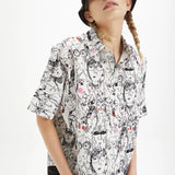 Camisa oversize visage - ECRU