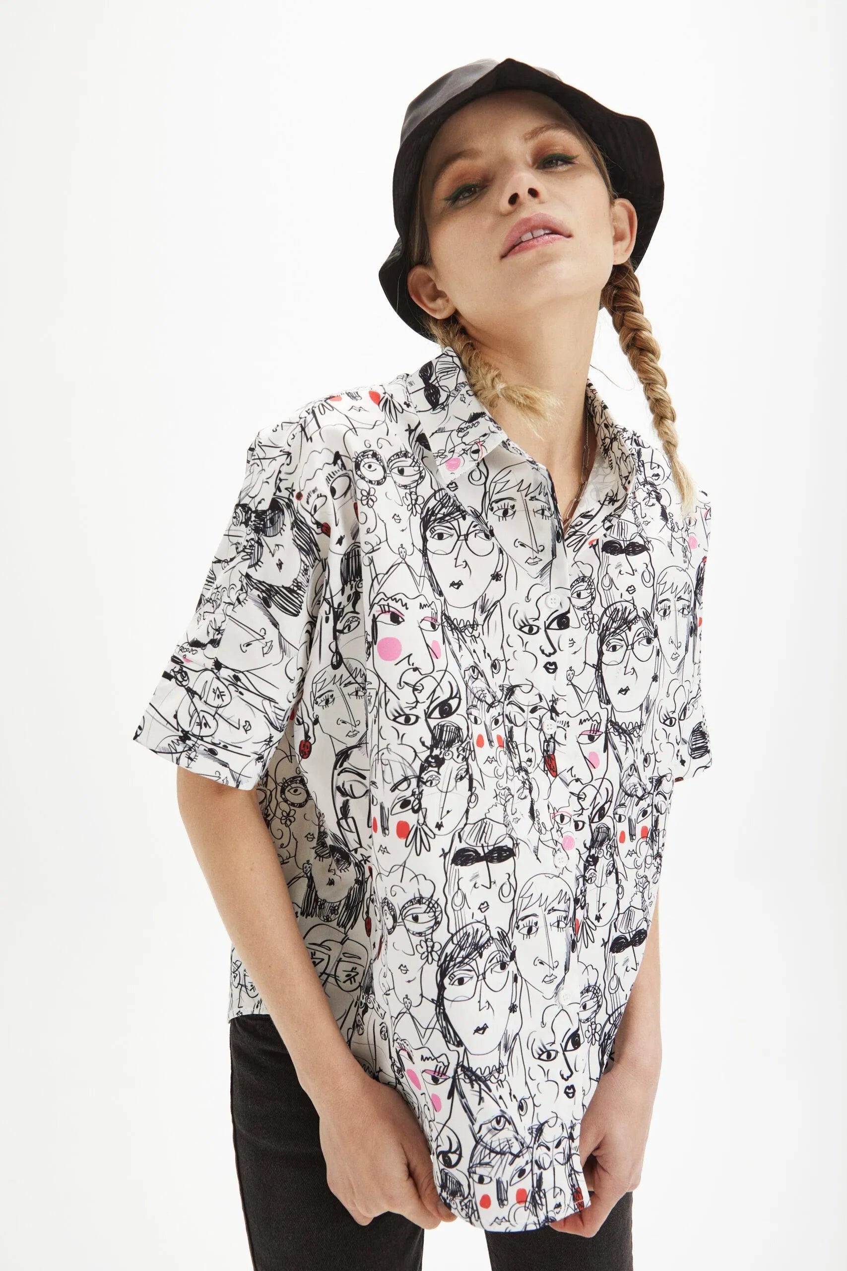 Camisa oversize visage - ECRU