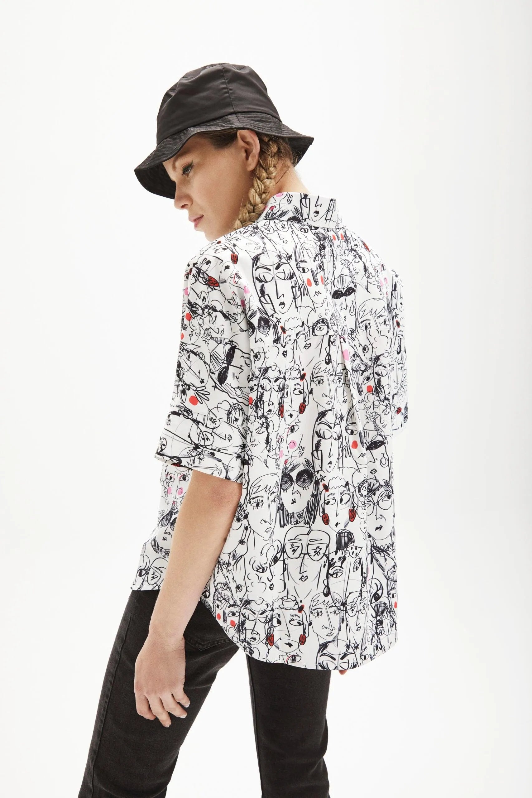 Camisa oversize visage - ECRU