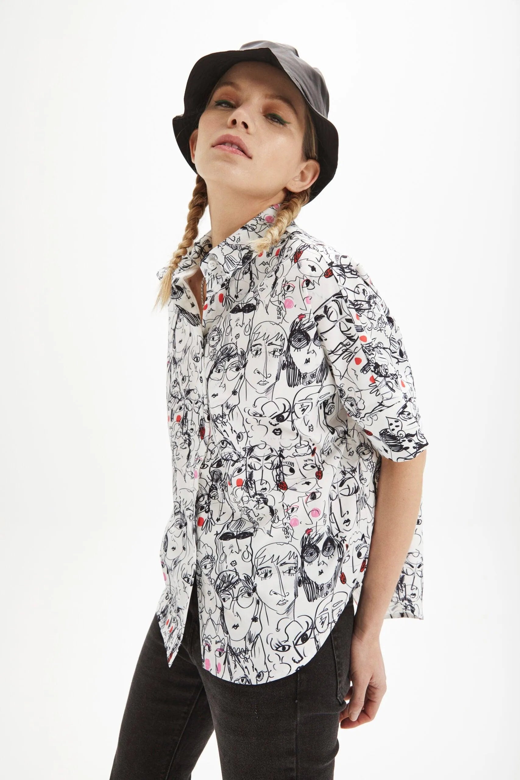 Camisa oversize visage - ECRU