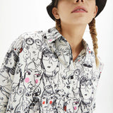 Camisa oversize visage - ECRU