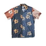 Camisa Patchwork Colour Block Navy - ECRU