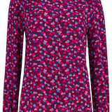 Camisa Queenie Burdeos pétalos de confeti - ECRU