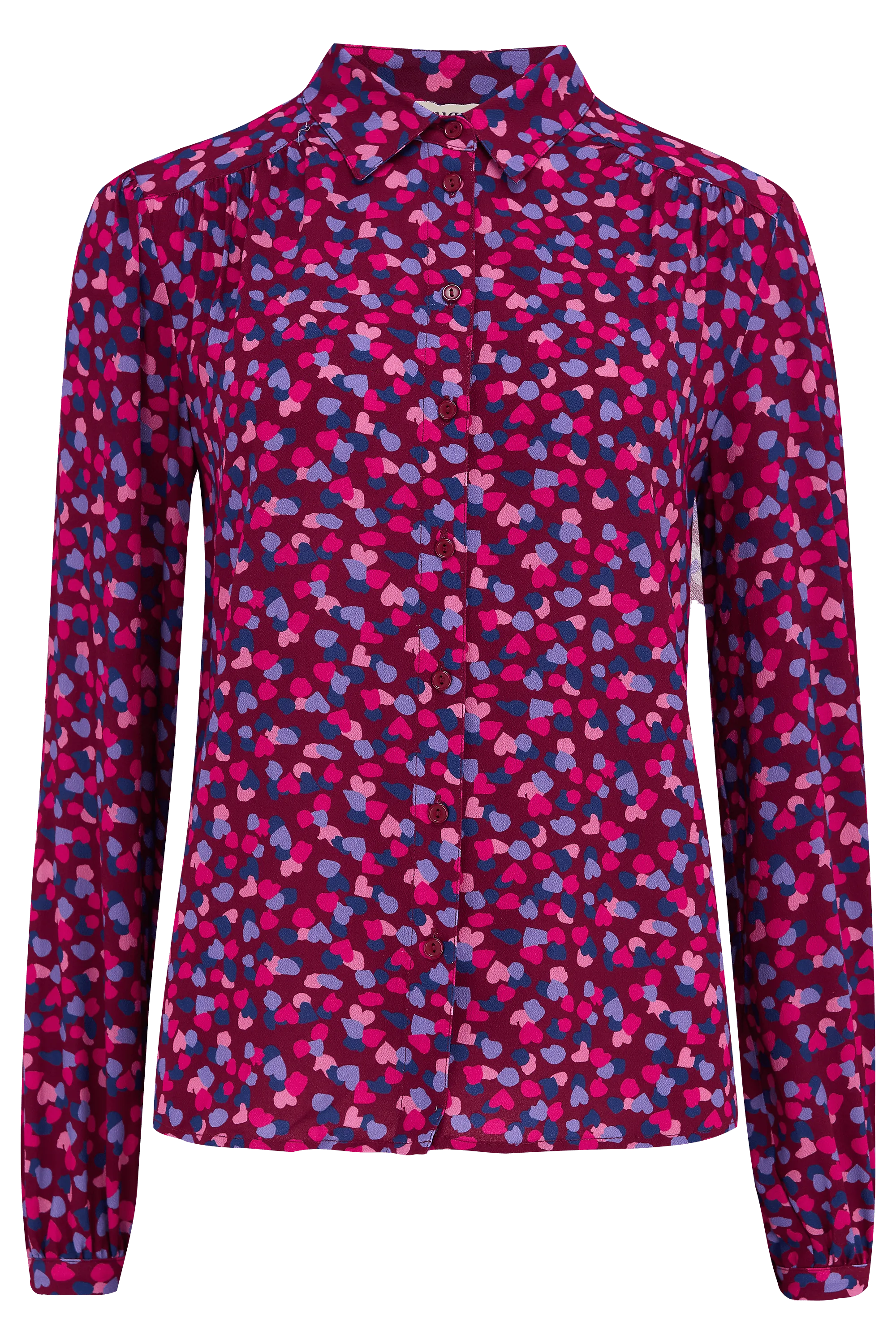 Camisa Queenie Burdeos pétalos de confeti - ECRU