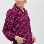 Camisa Queenie Burdeos pétalos de confeti - ECRU