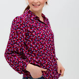 Camisa Queenie Burdeos pétalos de confeti - ECRU