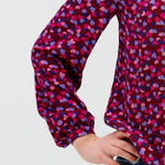 Camisa Queenie Burdeos pétalos de confeti - ECRU