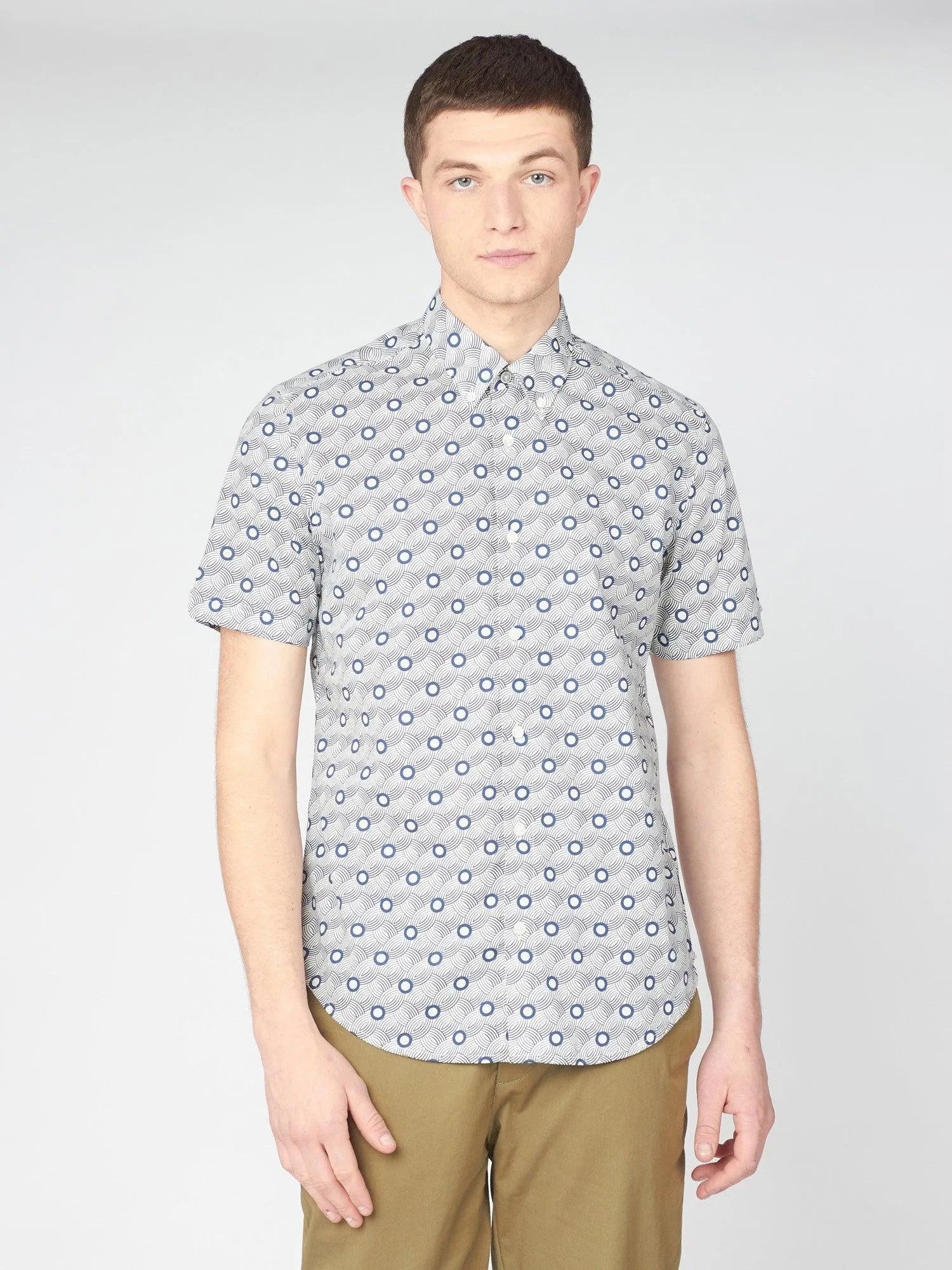Camisa Retro Print - ECRU