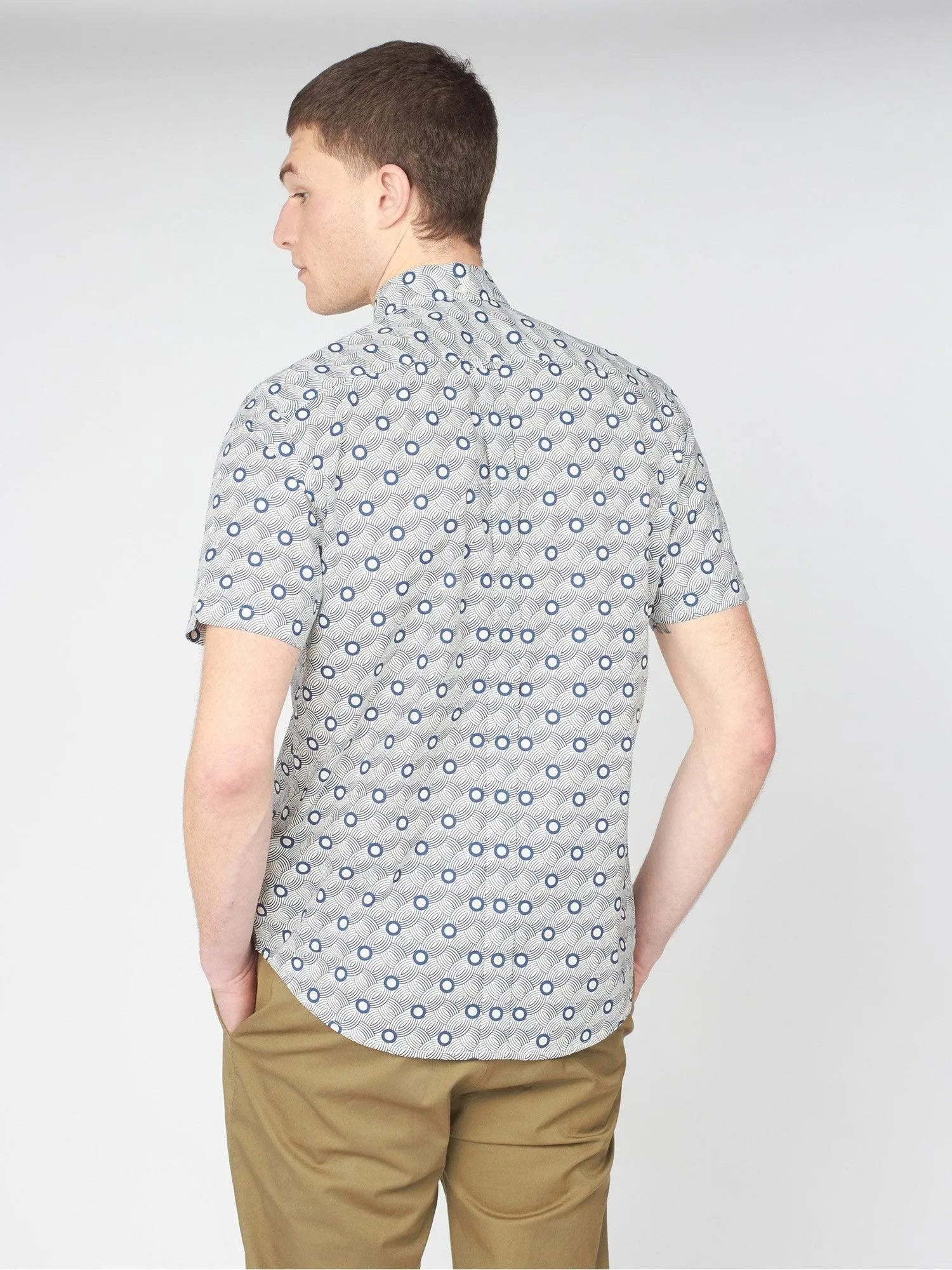 Camisa Retro Print - ECRU