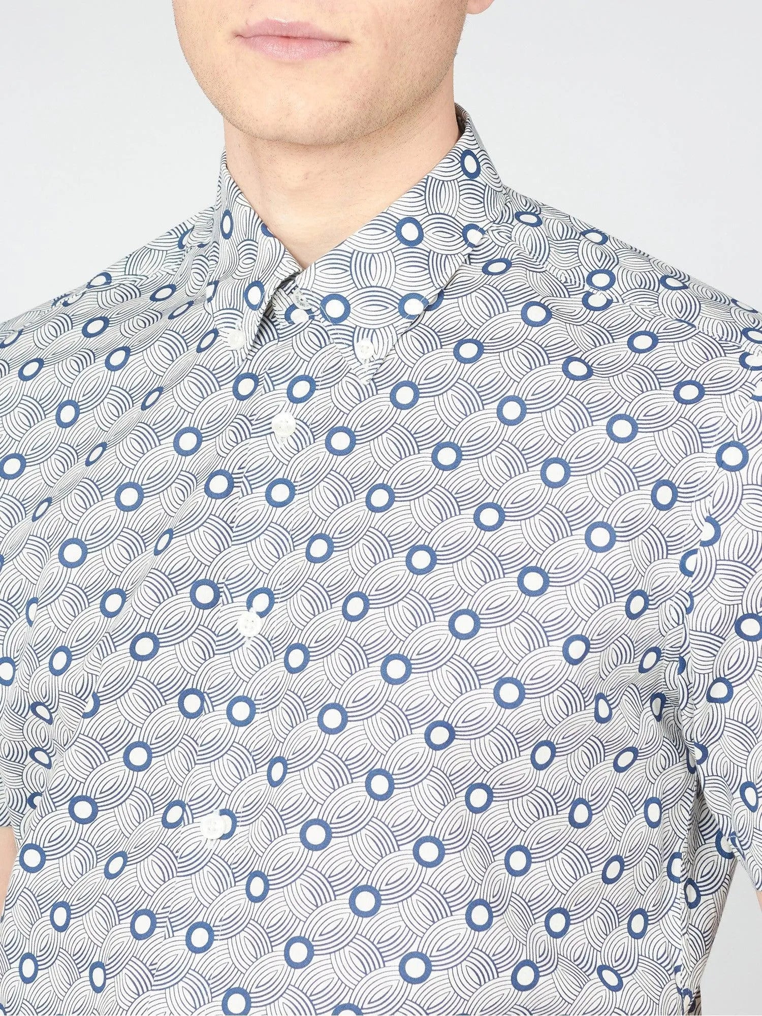 Camisa Retro Print - ECRU