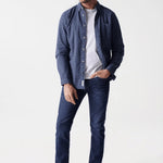 Camisa Salsa Jeans de Hombre Manga Larga de Cuadros Azul - ECRU