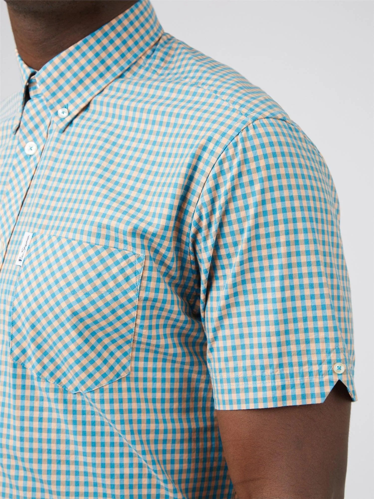 Camisa Signature Gingham New Orange - ECRU