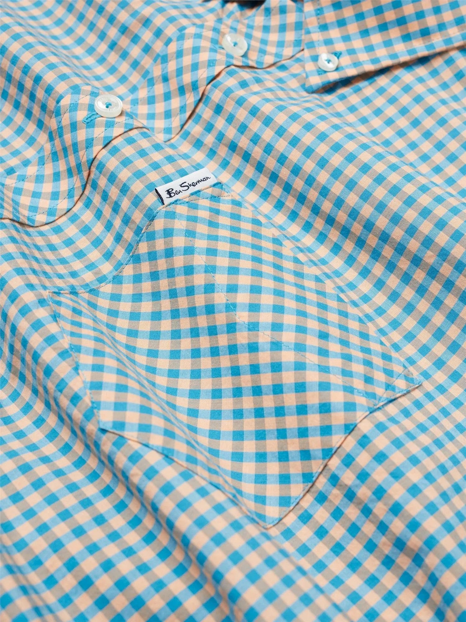 Camisa Signature Gingham New Orange - ECRU