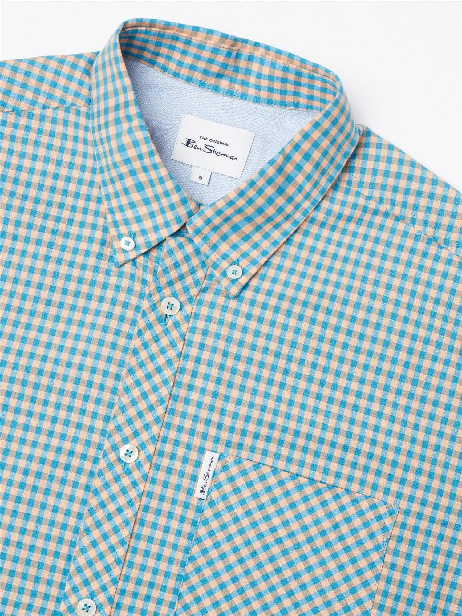 Camisa Signature Gingham New Orange - ECRU