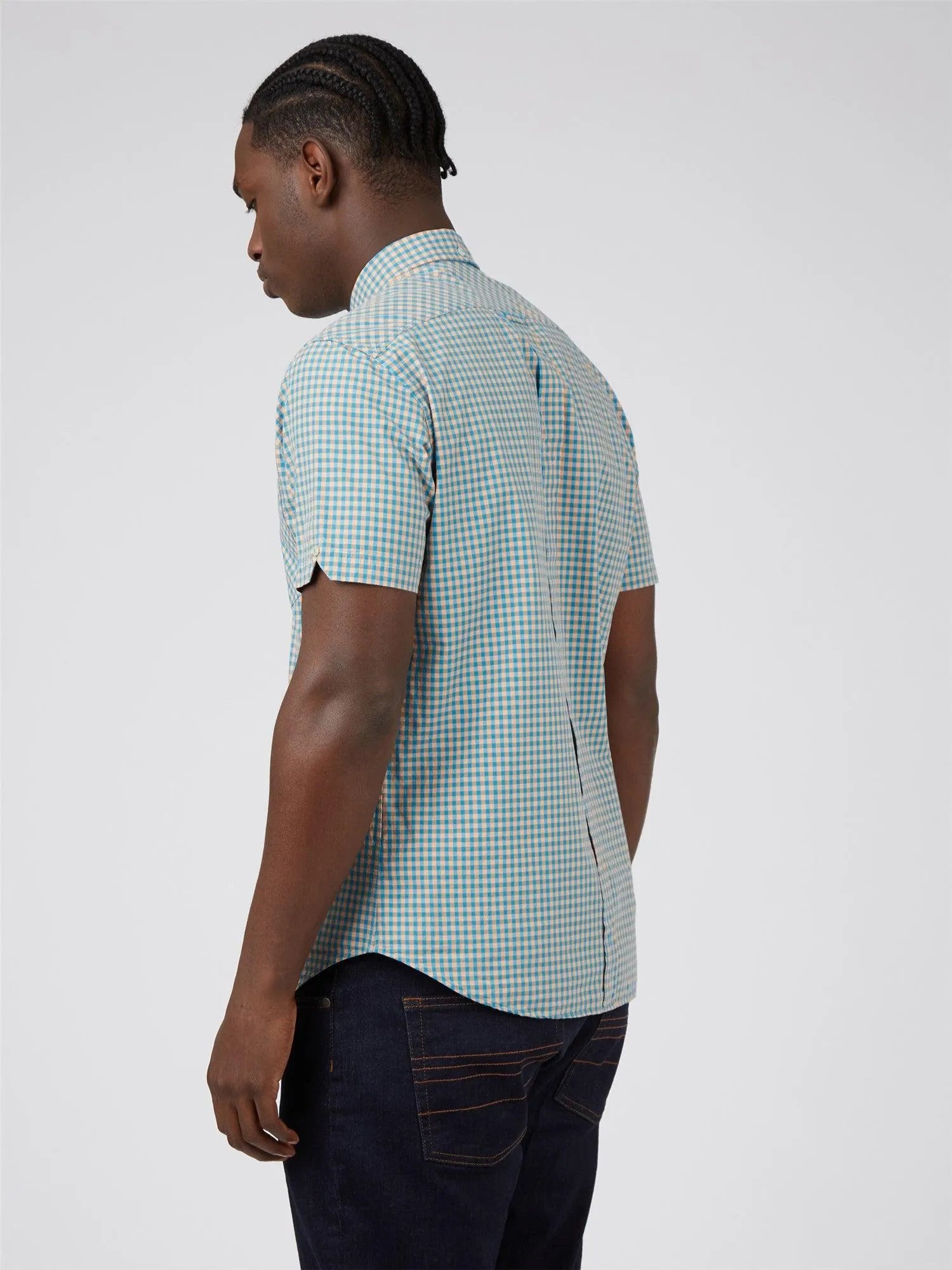 Camisa Signature Gingham New Orange - ECRU