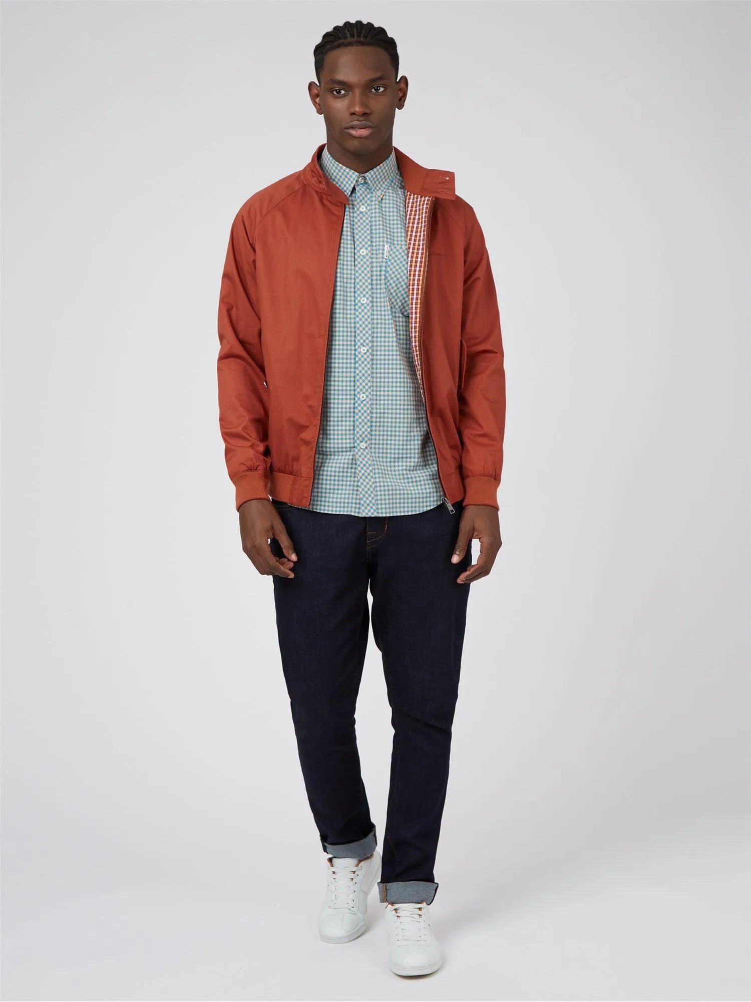 Camisa Signature Gingham New Orange - ECRU