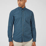 Camisa Signature House Check Dark Emerald - ECRU