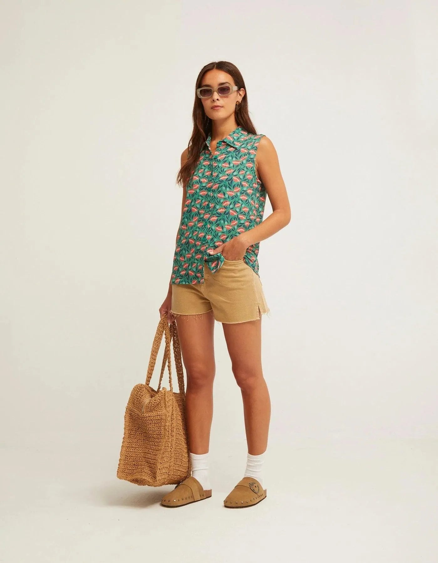 Camisa Sin Mangas - ECRU