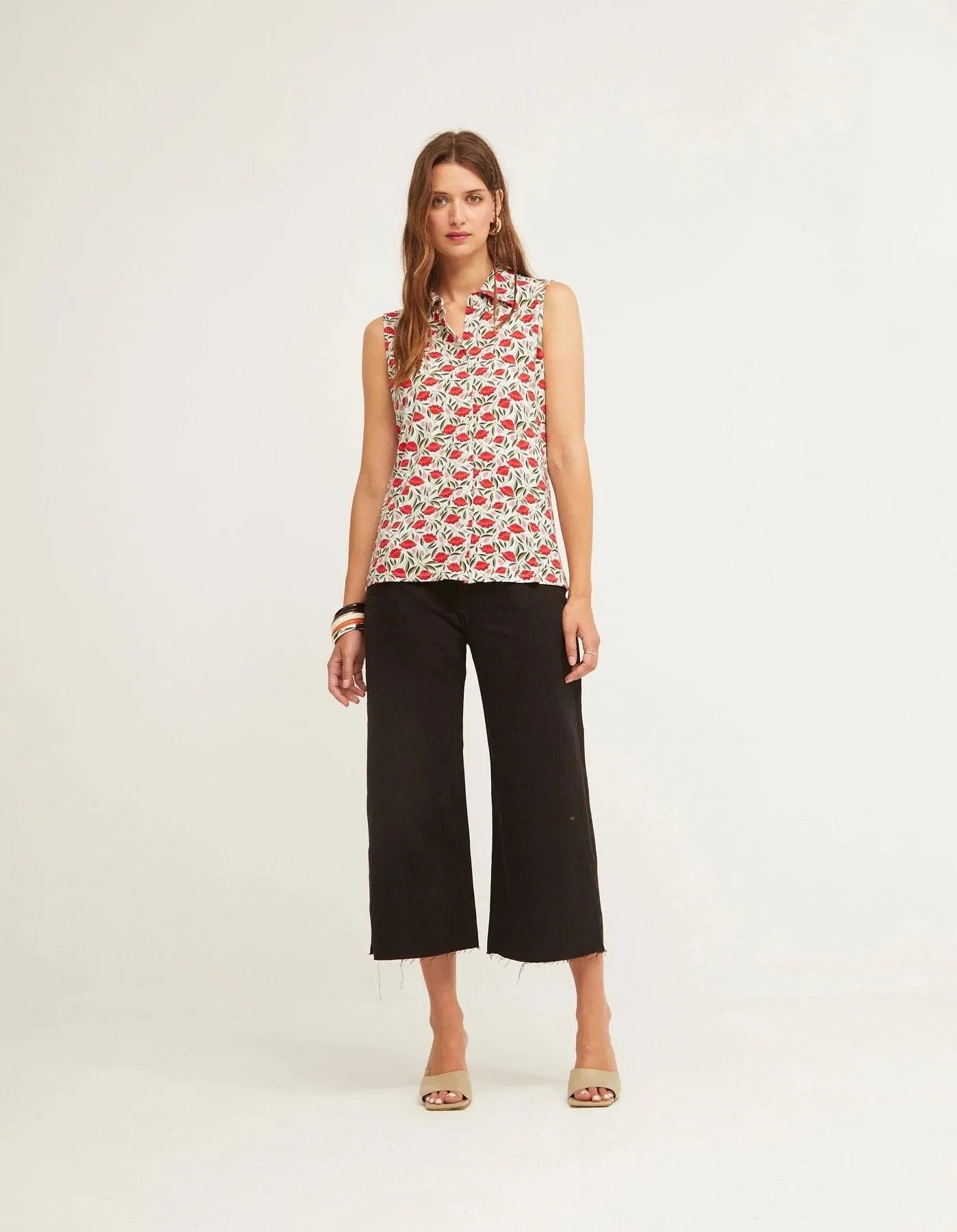 Camisa Sin Mangas Lys Blanc - ECRU