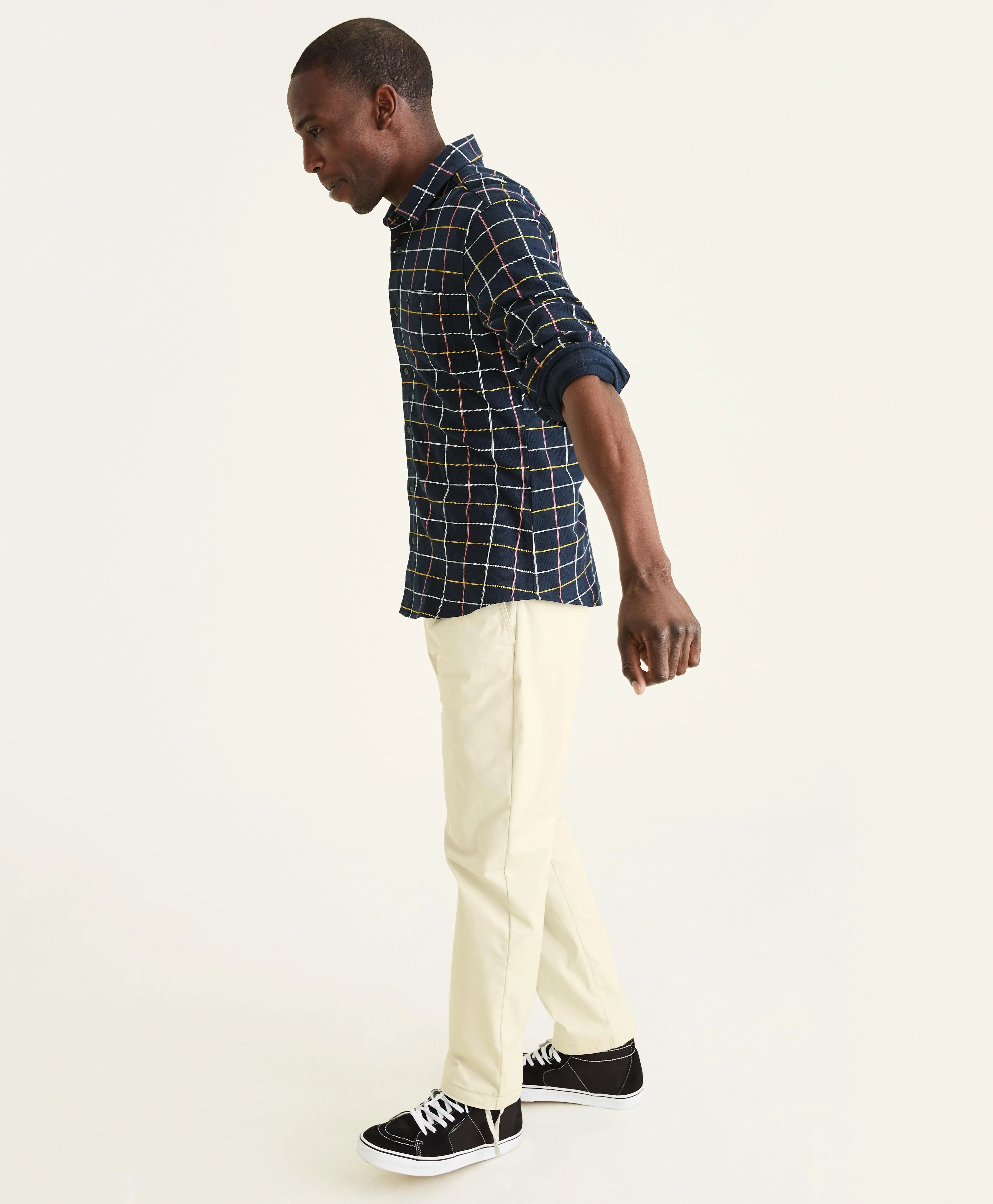 Camisa Slim Fit Alpha 360 Button Up - ECRU